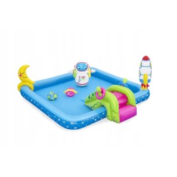 Pripučiama žaidimų aikštelė 239 x 206 x 86 cm čiuožyklos fontanas bestway