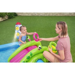 Pripučiama žaidimų aikštelė 239 x 206 x 86 cm čiuožyklos fontanas bestway