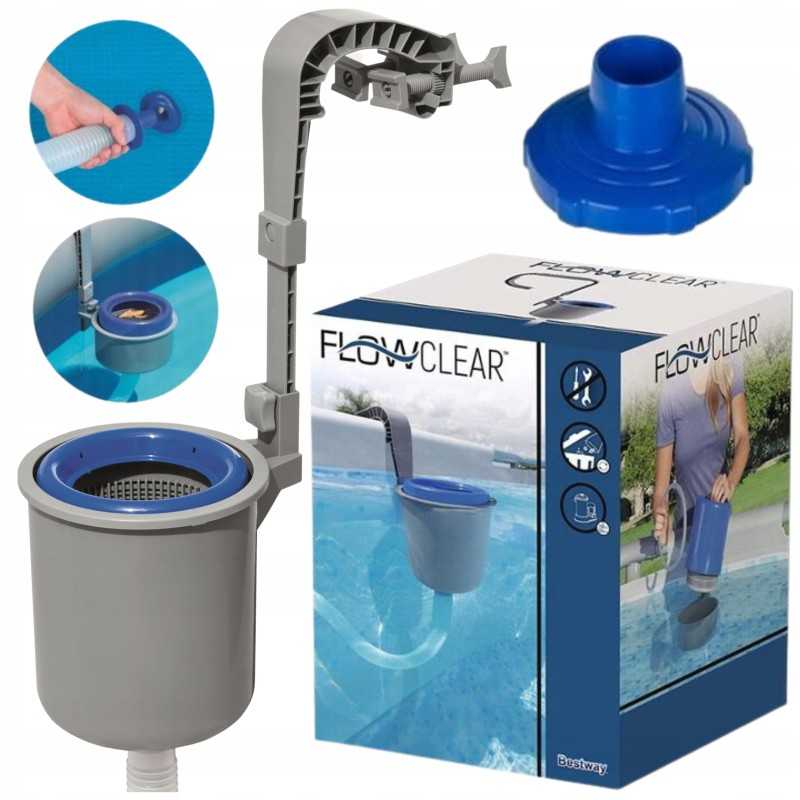 Baseino skimeris, paviršinio vandens valytuvas, efektyviausias filtras