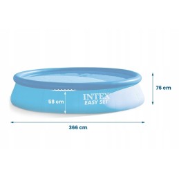 Išplėtimo baseinas 366x76 intex 28130 Easy set 4in1