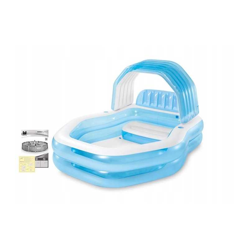 Pripučiamas baseinas, suolas, stogas, 6in1, intex 57186