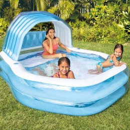 Pripučiamas baseinas, suolas, stogas, 6in1, intex 57186