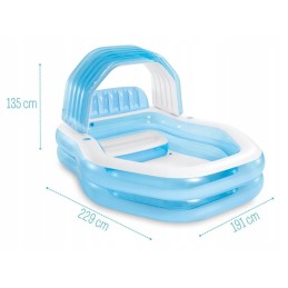 Pripučiamas baseinas, suolas, stogas, 6in1, intex 57186