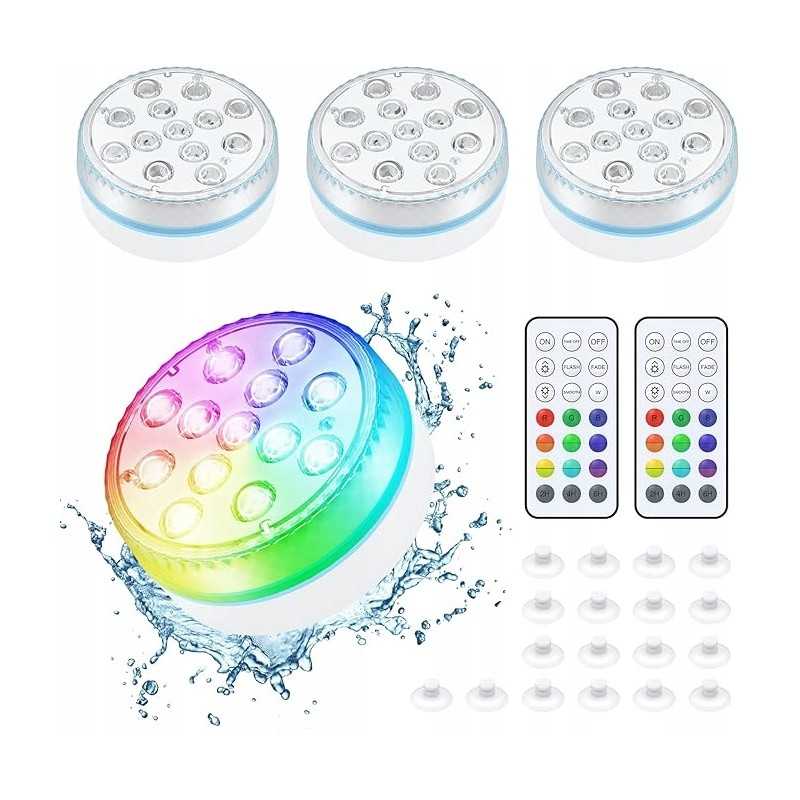 Baseino šviestuvai, LED apšvietimas baseino šviestuvams su 2 pulteliais, 4 vnt