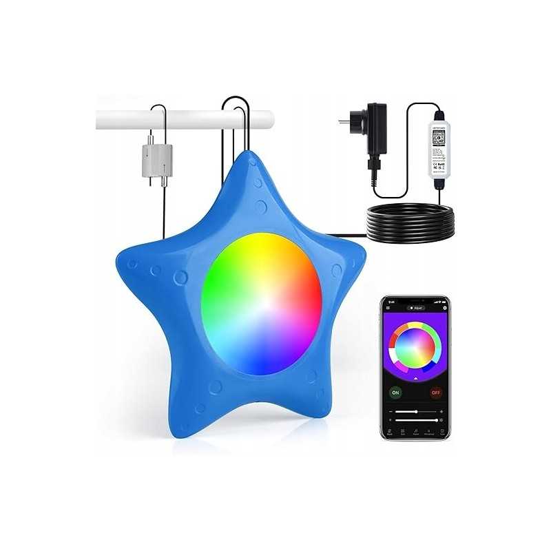 LED rgb sūkurinė baseino lempa, programėlės valdymas 10w rgb magic color