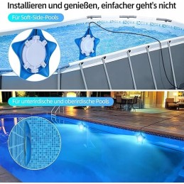 LED rgb sūkurinė baseino lempa, programėlės valdymas 10w rgb magic color