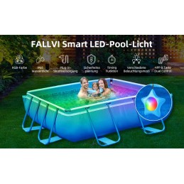 LED rgb sūkurinė baseino lempa, programėlės valdymas 10w rgb magic color