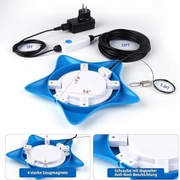 LED rgb sūkurinė baseino lempa, programėlės valdymas 10w rgb magic color