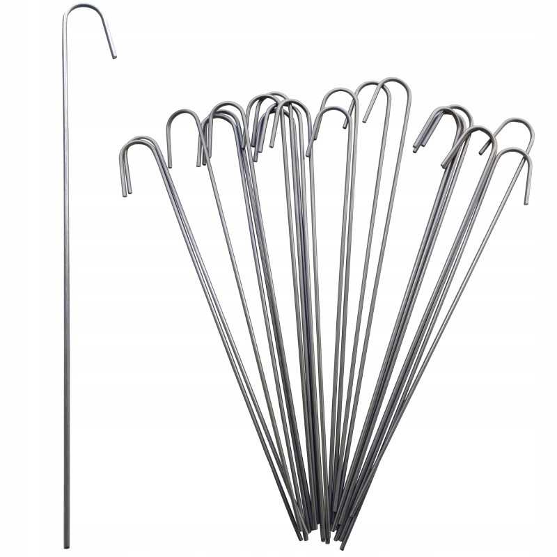 Metaliniai smeigtukai įvairių tipų agrotekstilei, agrotekstilei ir geotekstilei tvirtinti prie žemės, taip pat smeigtukai kurmių