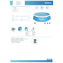 Išsiplėtimo baseinas 244x61cm bestway 57448