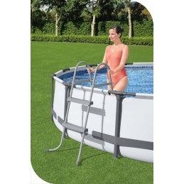 Metalinės baseino kopėčios 84 cm bestway dvipusės 58430 naujas modelis 2024 m.