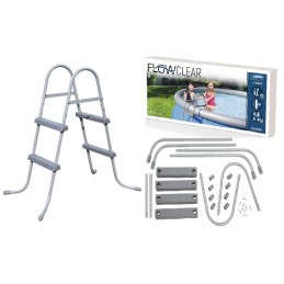 Metalinės baseino kopėčios 84 cm bestway dvipusės 58430 naujas modelis 2024 m.