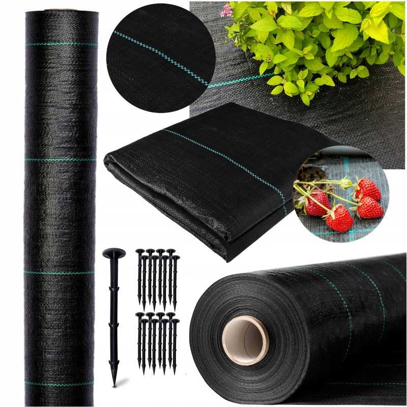 Agrotekstilė agrotekstilė juoda 110 x 5000 cm 70g + 50 smeigtukų