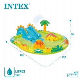 Pripučiamų žaidimų aikštelių dinozaurų priedai intex 57166