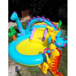 Sodo baseinas su čiuožykla, didelis dino, 333x229x112, pripučiama žaidimų aikštelė