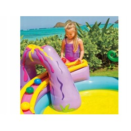 Sodo baseinas su čiuožykla, didelis dino, 333x229x112, pripučiama žaidimų aikštelė
