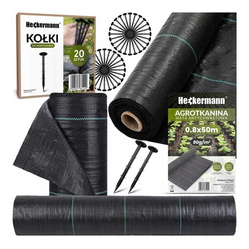 ⭐⭐Agrotekstilė agrotekstilė nuo piktžolių juoda 90g 0,8x50m + 20x kaiščiai⭐⭐