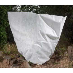 Balta agrotekstilė, apsauginis gaubtas su virvele, 155x155 cm