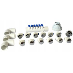 12 plastikinių sūkurinių purkštukų rinkinys