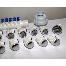 12 plastikinių sūkurinių purkštukų rinkinys