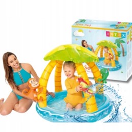 Vaikiškas pripučiamas baseinas, atogrąžų sala, puikiai tinka sodui, terasai, viršuje