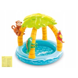 Vaikiškas pripučiamas baseinas, atogrąžų sala, puikiai tinka sodui, terasai, viršuje