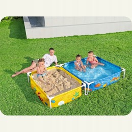 Sodo karkasinis baseinas vaikams su smėlio dėže 213x112x30 5 cm bestway