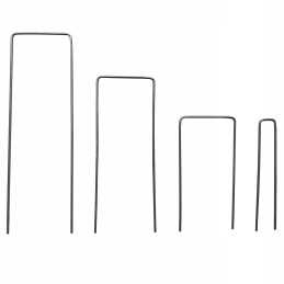 Metaliniai smeigtukai įvairių tipų agrotekstilei, agrotekstilei ir geotekstilei tvirtinti prie žemės, taip pat smeigtukai kurmių