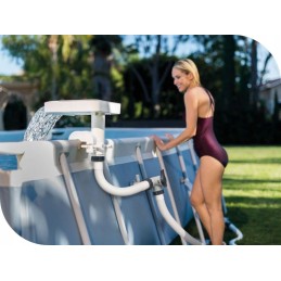 Vandens kaskada baseinui, LED fontanas Intex 28090