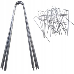 Metaliniai smeigtukai įvairių tipų agrotekstilei, agrotekstilei ir geotekstilei tvirtinti prie žemės, taip pat smeigtukai kurmių