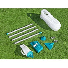 Pilnas baseino valymo rinkinys, dulkių siurblys, teleskopinis stulpas, tinklas