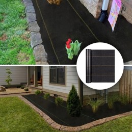 Agrotekstilė juoda stora 70g agrotekstilė piktžolėms 1,1x50m uv3% 50x inkarai