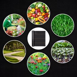 Agrotekstilė juoda stora 70g agrotekstilė piktžolėms 1,1x50m uv3% 50x inkarai