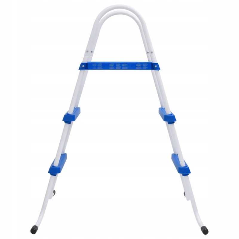 Vidaxl baseino kopėčios mėlynos ir baltos spalvos 84 cm plieno