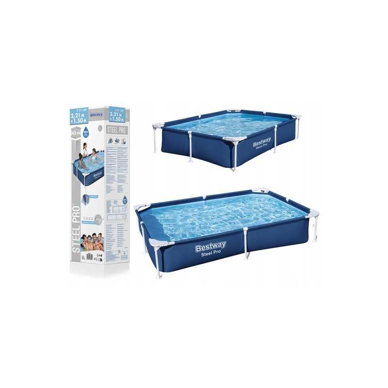 Plieninis sodo baseinas 221x150x43 cm bestway 56401