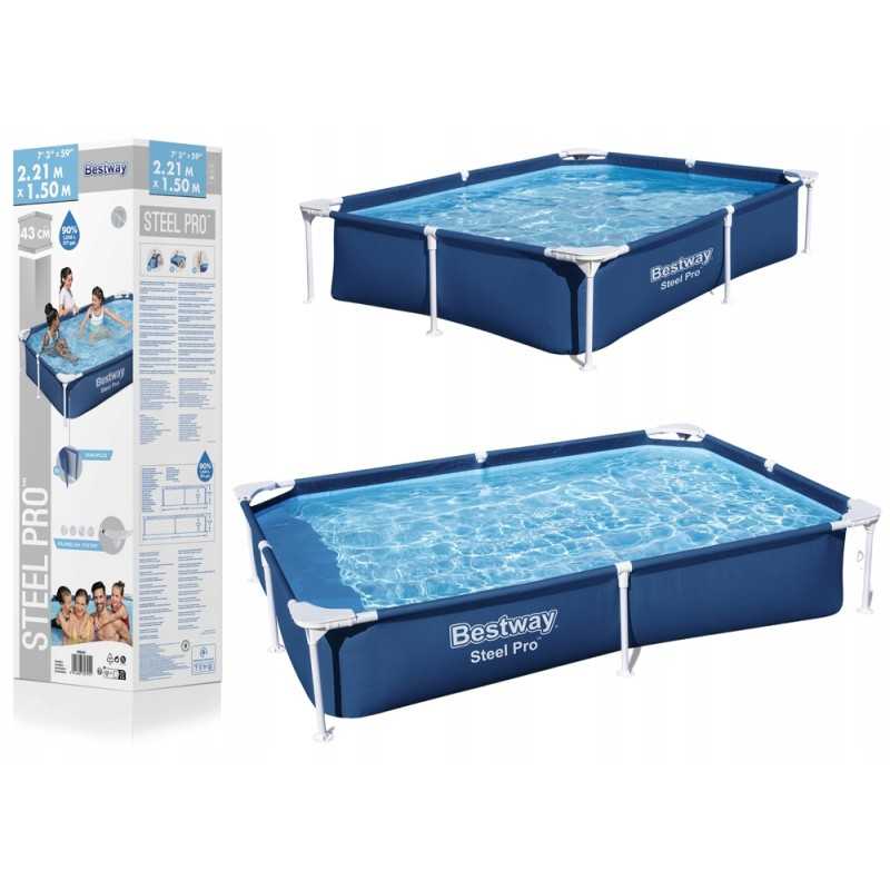 Plieninis sodo baseinas 221x150x43 cm bestway 56401