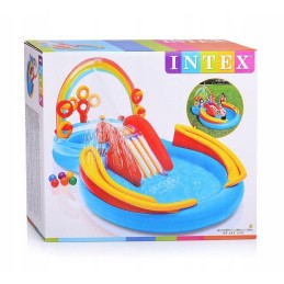 Pripučiama vaivorykštės žaidimų aikštelė 297 x 193 x 135 cm intex 57453