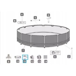 Bestway baseino maišytuvo vožtuvas 38 mm žarnoms su tarpine