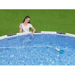 Pilnas baseino valymo rinkinys, dulkių siurblys, teleskopinis stulpas, tinklas