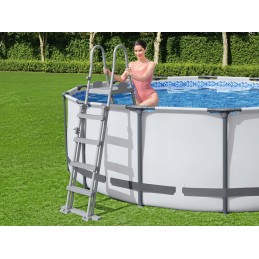 Bestway saugios, neslidžios metalinės baseino kopėčios 132cm 58332