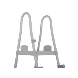 Bestway saugios, neslidžios metalinės baseino kopėčios 132cm 58332
