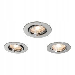 Apvalios kilpelės spalvos caius gu10 chromas 3 vnt