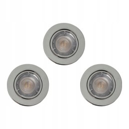 Apvalios kilpelės spalvos caius gu10 chromas 3 vnt