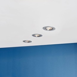 Apvalios kilpelės spalvos caius gu10 chromas 3 vnt