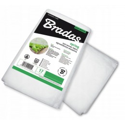 Balta spyruoklinė agrotekstilė Bradas 1,6 x 5 m 17g/m²