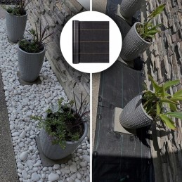 Juoda stora agrotekstilė 70g piktžolėms 1,1x50m uv3% agrotekstilė 50x inkarai