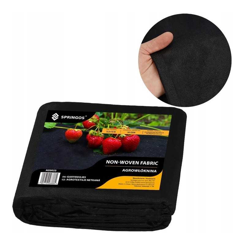⭐⭐Agrotekstilė 50g 3,2x10m juoda agrotekstilė UV storio kilimėlis nuo piktžolių⭐⭐