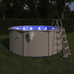 Panardinama LED baseino lempa su nuotolinio valdymo pulteliu, balta