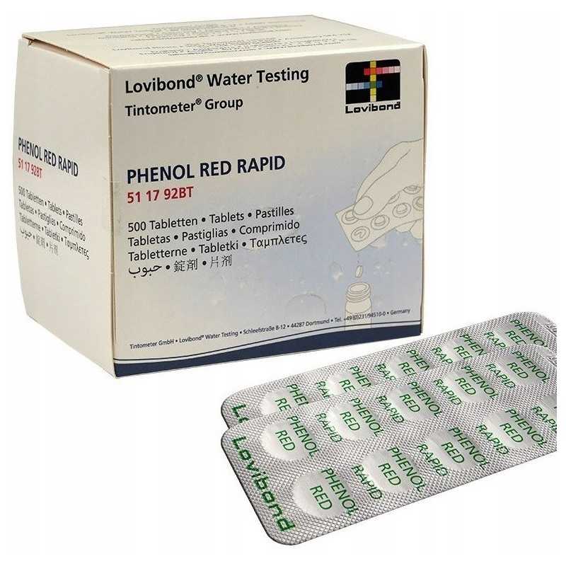 Phenol red greito ph rankinio testerio tabletės, 500 vnt