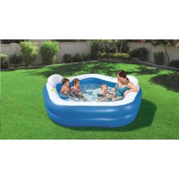 Apvalus pripučiamas baseinas su atlošais 213x206cm bestway 54153